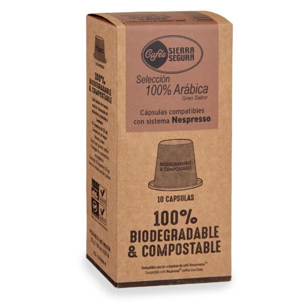 Cápsulas de café 100% arábica compatibles con Nespresso de Cafés Sierra Segura