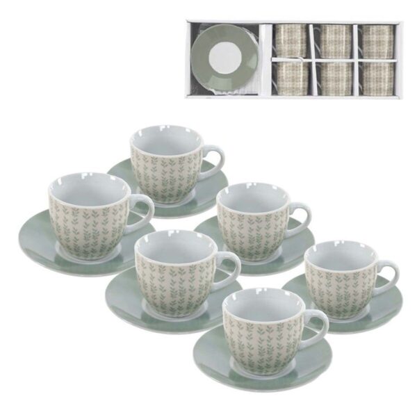 Juego de café con diseño de ramas y flores