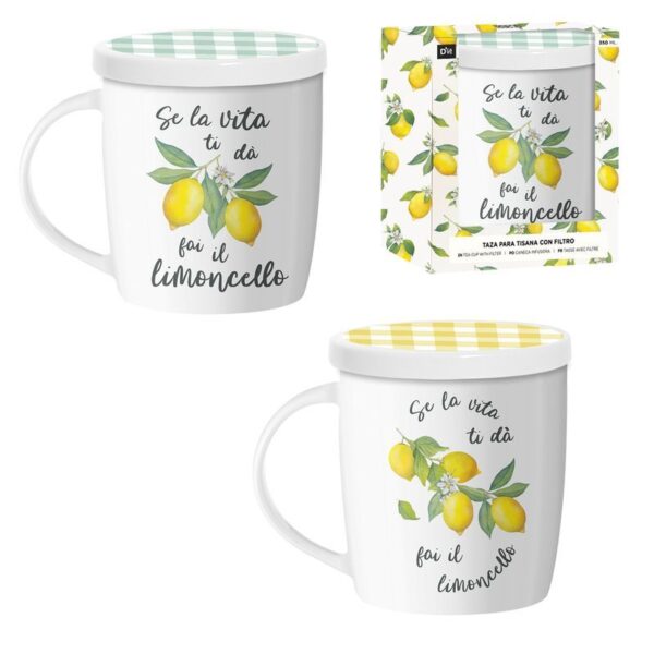 Tisana Limones - Taza para infusiones con diseño de limones