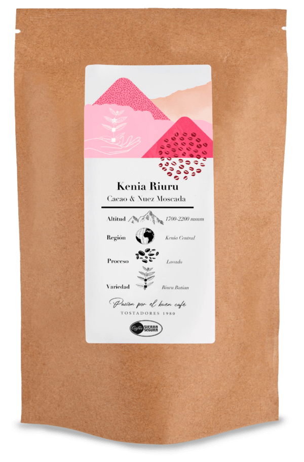 Café Kenia Riuru 100% arábica natural en grano de Cafés Sierra Segura