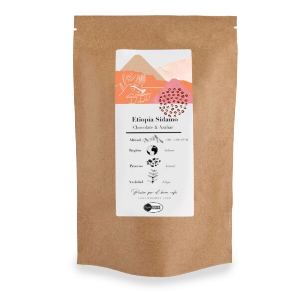 Café 100% Arábica de Etiopía Sidamo en grano de Cafés Sierra Segura