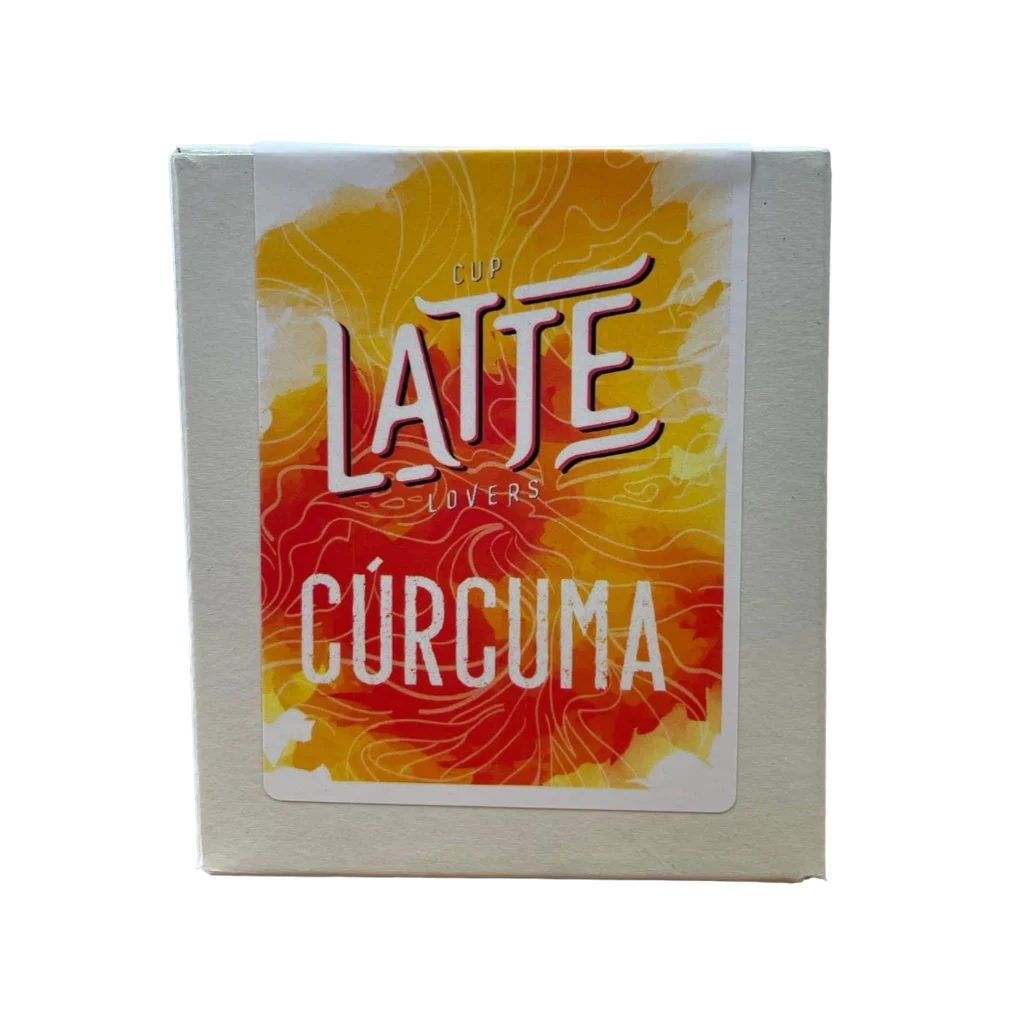 Envase de Latte Cúrcuma para preparar bebida dorada