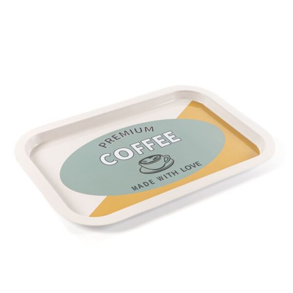 Bandeja para café decorada. Cafes Sierra Segura