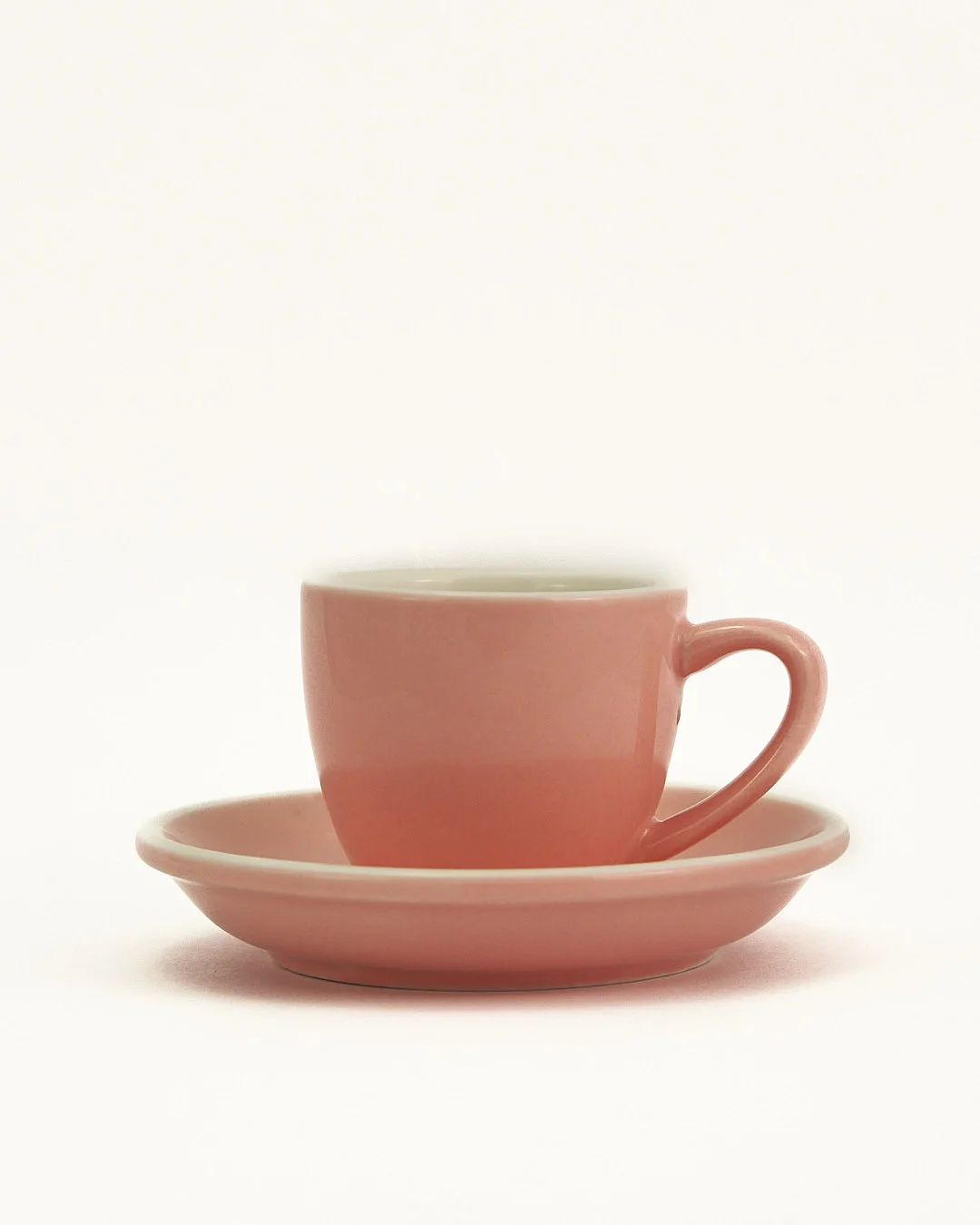 Taza + plato rosa